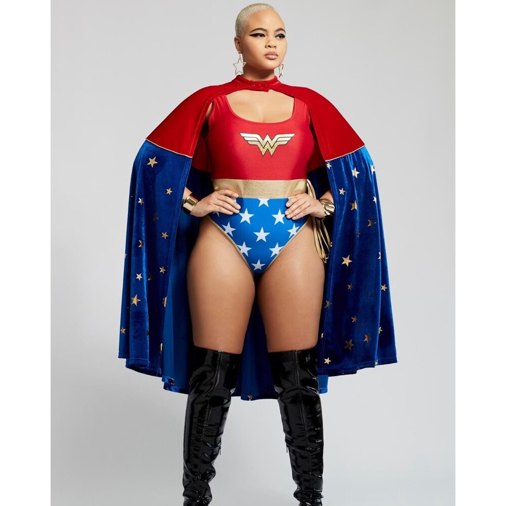 Wonder Woman Adult Costume Accessory Cape Velvet DC Comics Superhero Halloween - Picture 4 of 12